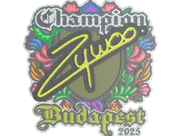 Sticker | ZywOo (Embroidered, Champion) | Budapest 2025