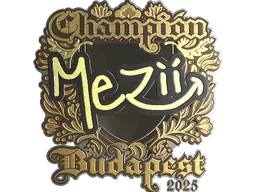 Sticker | mezii (Gold, Champion) | Budapest 2025
