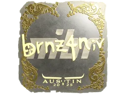 Sticker | brnz4n (Gold) | Austin 2025