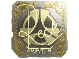 Sticker | reck (Gold) | Austin 2025