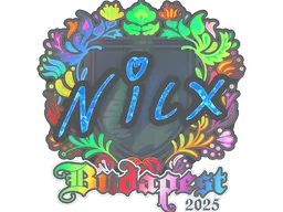 Sticker Slab | nicx (Holo) | Budapest 2025