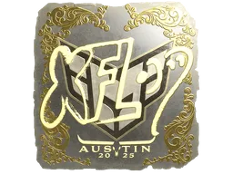 Sticker | xfl0ud (Gold) | Austin 2025