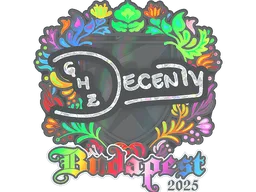 Sticker | decenty (Holo) | Budapest 2025