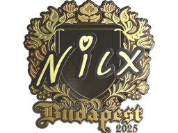 Sticker | nicx (Gold) | Budapest 2025