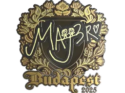 Sticker | MAJ3R (Gold) | Budapest 2025