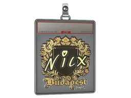 Sticker Slab | nicx (Gold) | Budapest 2025