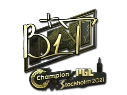 Sticker Slab | b1t (Gold) | Stockholm 2021