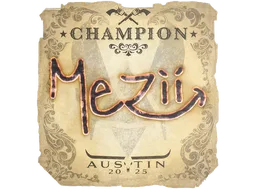 Sticker | mezii (Champion) | Austin 2025