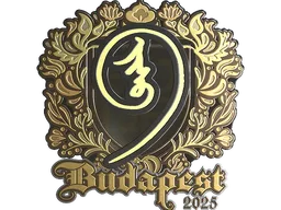Sticker | nin9 (Gold) | Budapest 2025