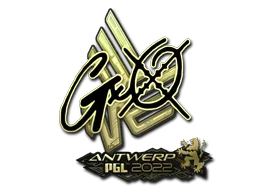 Sticker Slab | gxx- (Gold) | Antwerp 2022