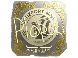 Sticker | Plopski (Gold) | Austin 2025