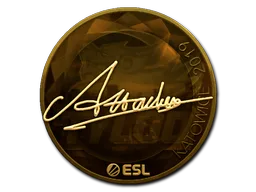 Sticker Slab | Attacker (Gold) | Katowice 2019