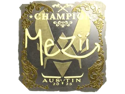 Sticker | mezii (Gold, Champion) | Austin 2025