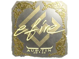 Sticker | efire (Gold) | Austin 2025