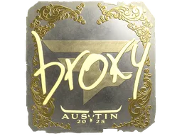 Sticker | broky (Gold) | Austin 2025
