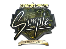 Sticker Slab | s1mple (Gold) | Berlin 2019