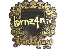 Sticker | brnz4n (Gold) | Budapest 2025