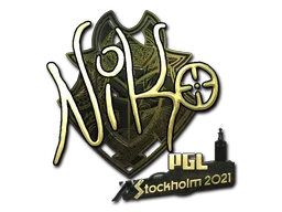 Sticker Slab | NiKo (Gold) | Stockholm 2021