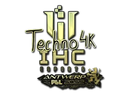 Sticker Slab | Techno4K (Gold) | Antwerp 2022