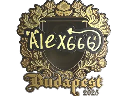 Sticker | alex666 (Gold) | Budapest 2025