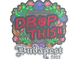 Sticker | drop (Embroidered) | Budapest 2025