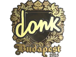 Sticker | donk (Gold) | Budapest 2025