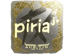 Sticker | piriajr (Gold) | Austin 2025