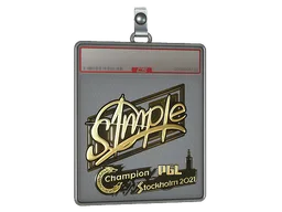 Sticker Slab | s1mple (Gold) | Stockholm 2021