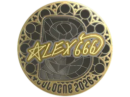 Sticker | alex666 (Gold) | Cologne 2026
