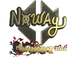 Sticker | noway (Gold) | Shanghai 2024