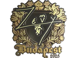 Sticker | zevy (Gold) | Budapest 2025