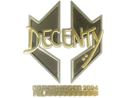 Sticker | decenty (Gold) | Copenhagen 2024