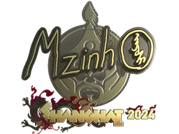 Sticker | mzinho (Gold) | Shanghai 2024