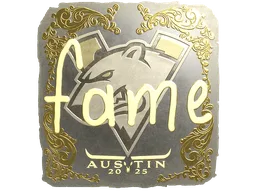 Sticker Slab | fame (Gold) | Austin 2025