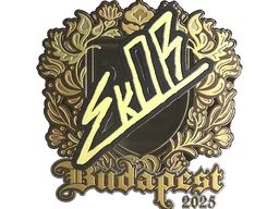 Sticker | sk0R (Gold) | Budapest 2025
